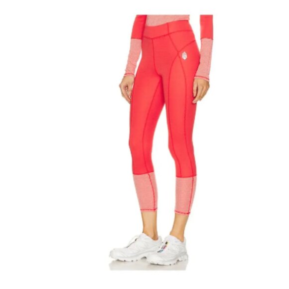NEW Free People Moonlight Base Layer Leggings Merino Wool in red 1125 2s1 - Picture 5 of 12